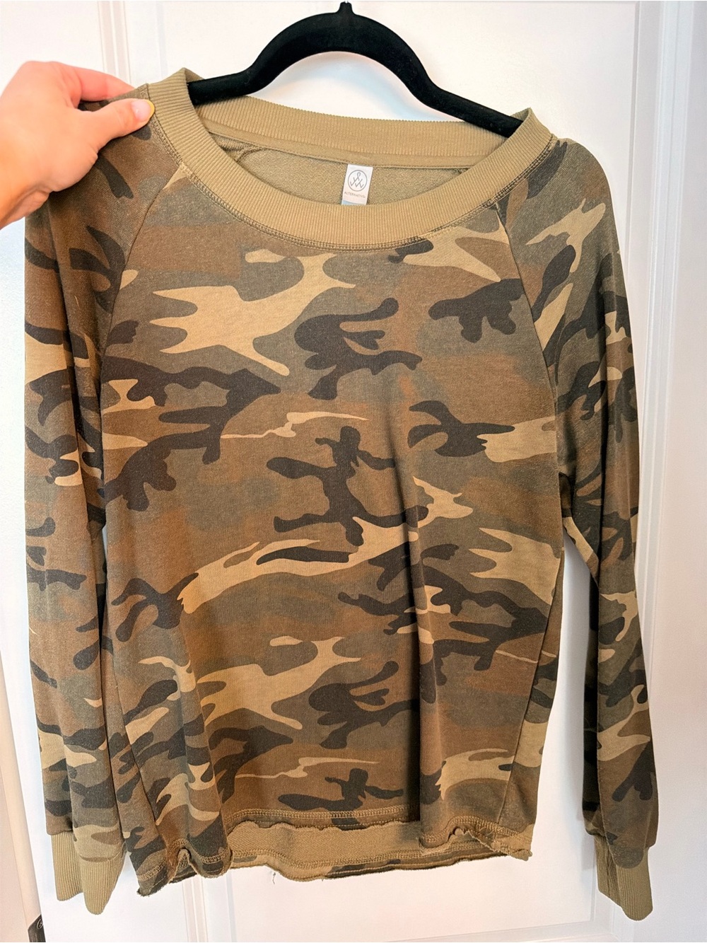 Alternative Olive & Tan Camo Crew Pullover